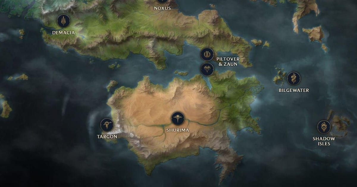 LoL: Ecco Runeterra e la sua mappa interattiva