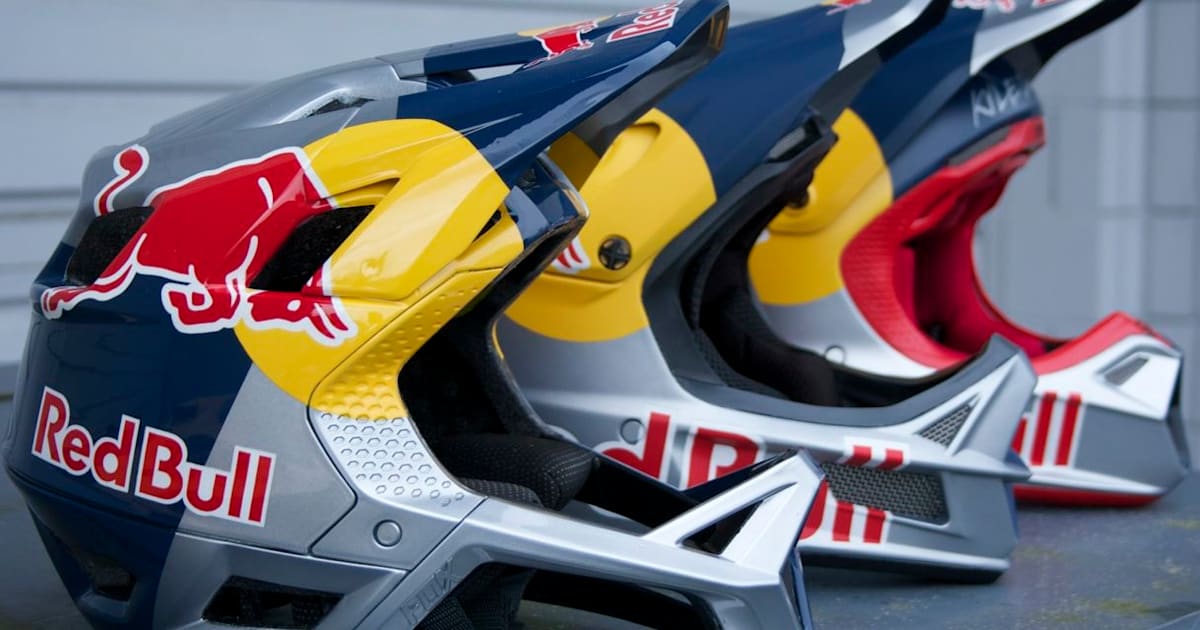 Custom painted Red Bull helmets by Stacy Glaser