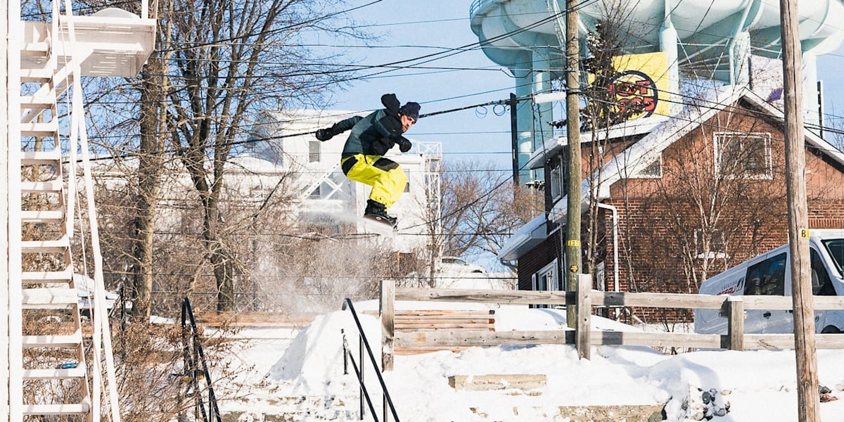 urban snowboarding bungee