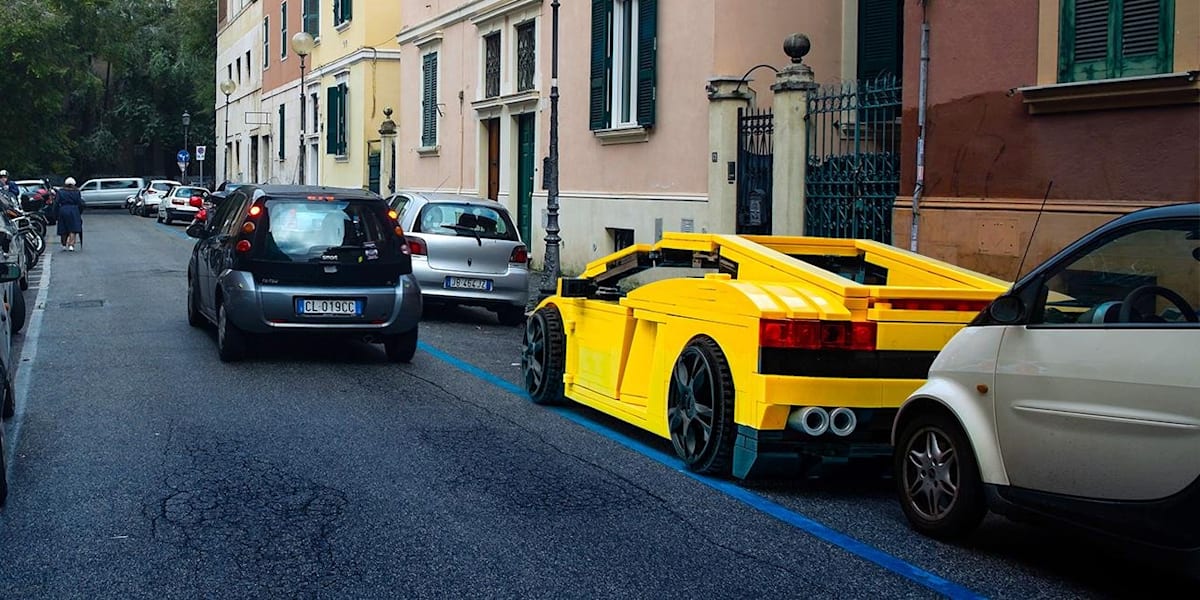 Life size lego lamborghini shop