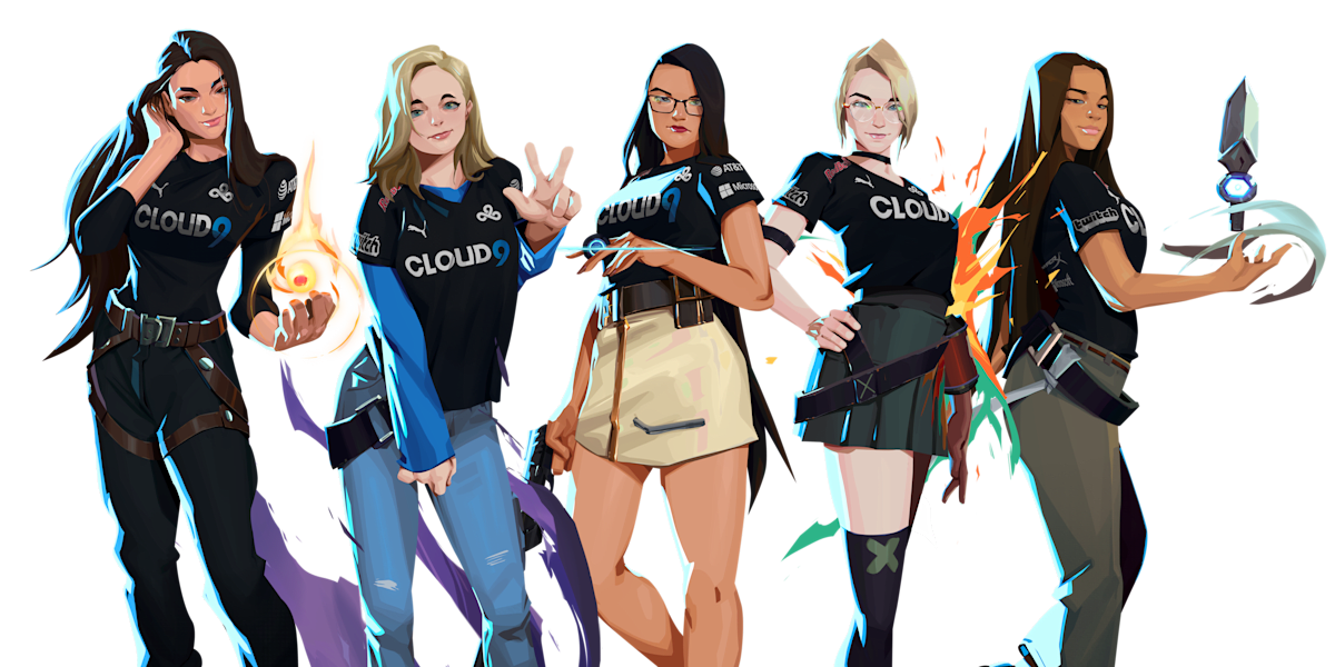Cloud9 White Meet the new allfemale VALORANT team