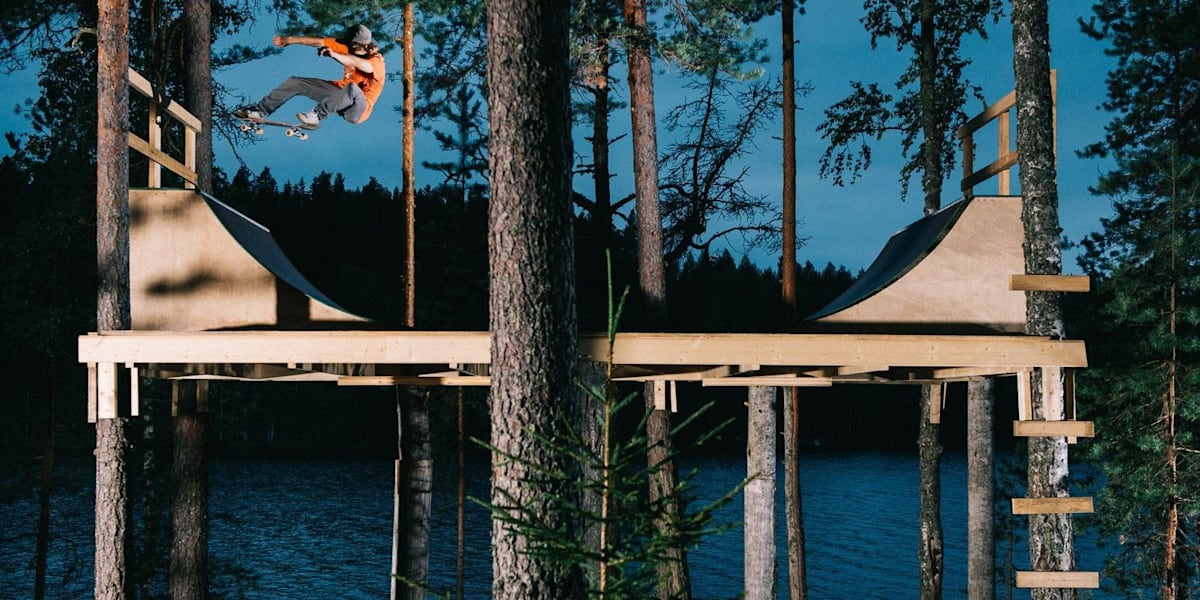 Ever seen a mini- ramp in the trees?