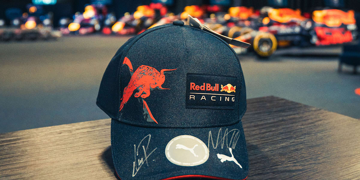 Signed Max Verstappen Cap Framed Red Bull Display - Formula 1