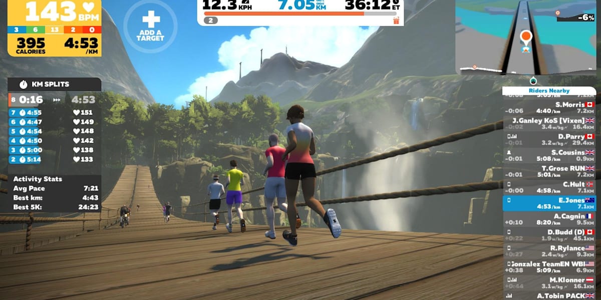 Zwift run without treadmill 2025