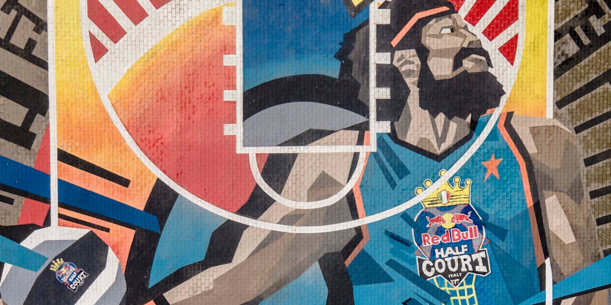 Red Bull Half Court Making a basketball mural in Rome