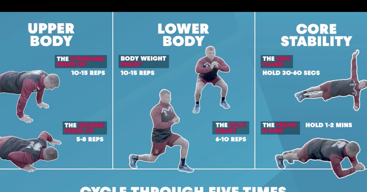 Bodyweight training exercises for rugby: Wigan Warriors
