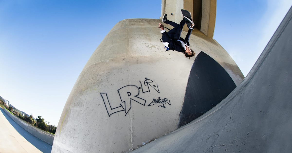 Skateboarding stuntman William Spencer video Red Bull