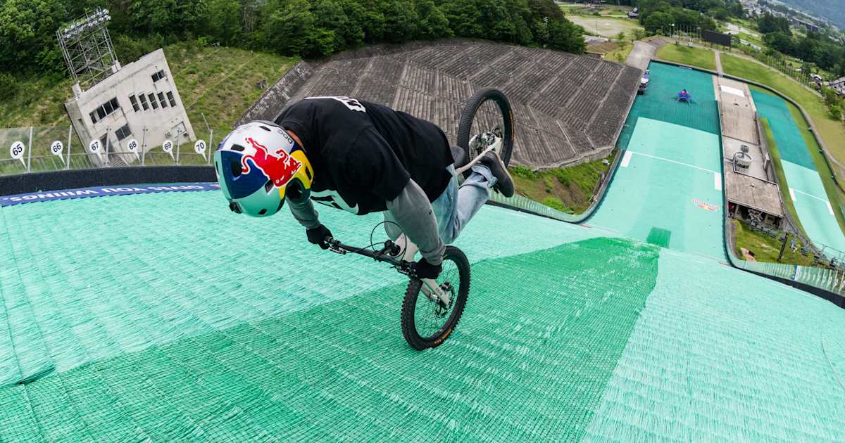 Riding backwards on one wheel down a ski jump? Mission accomplished