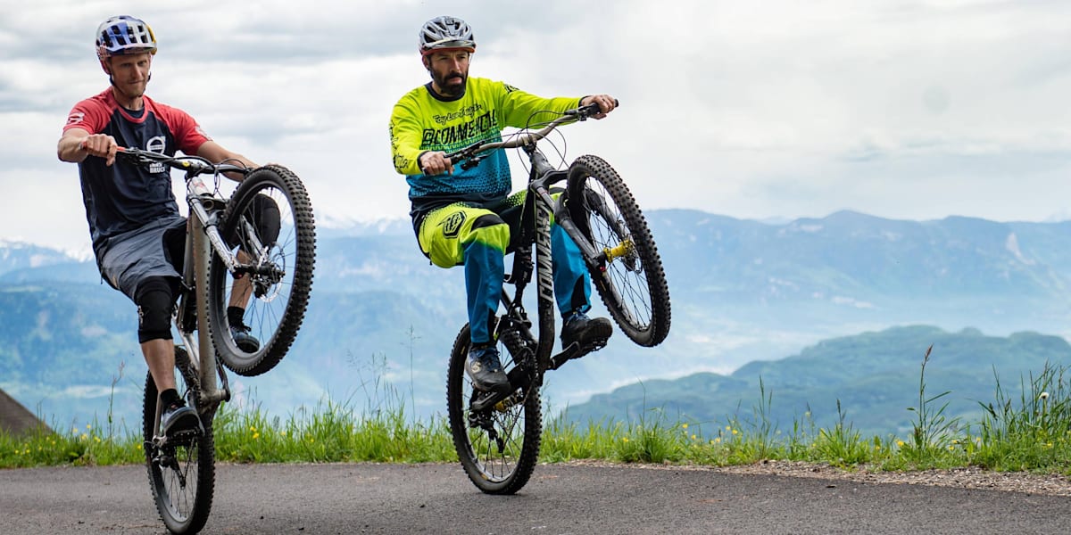 How to wheelie on a MTB with Rob Warner Tom Oehler