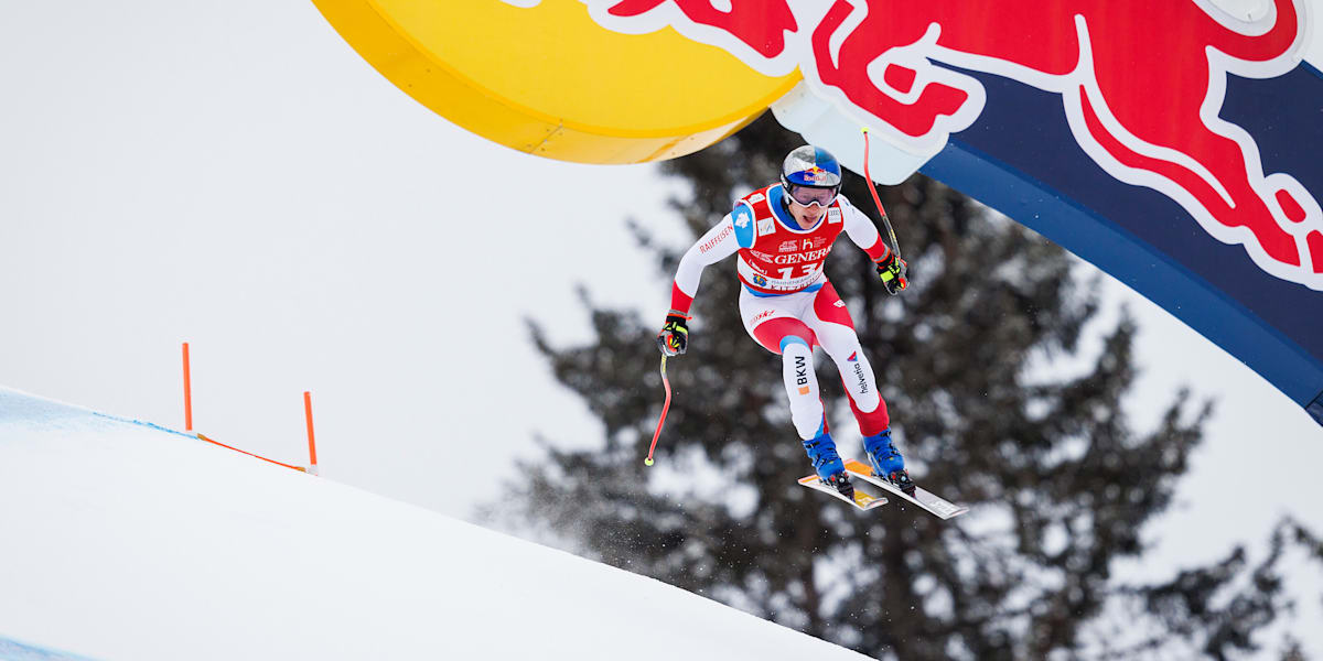 Hahnenkamm downhill World Cup Maro Odermatt second