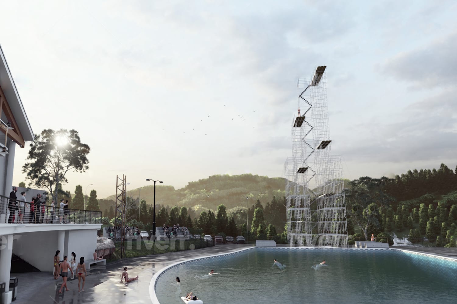 Red Bull Cliff Diving USA's first high diving platform