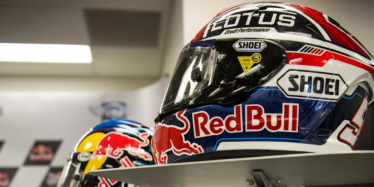 red bull shoei helmet 21 Helmets: MotoGP Art Installation