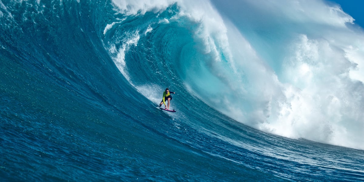 Justine Dupont Surfing Jaws