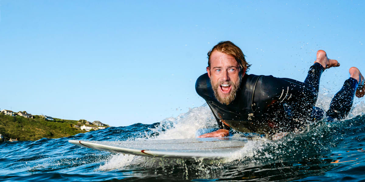 ART / LONG BOARD SURFER / HANG TEN / MALE / SMALL