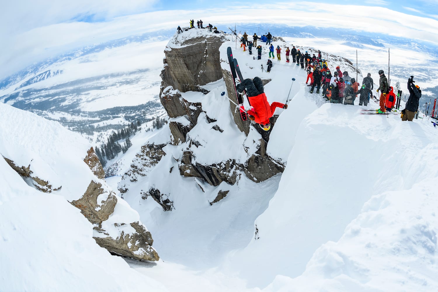Jackson Hole Ski Resort Corbet's Couloir - Kings And Queens Of Corbet S Ski Und Snowboard Event