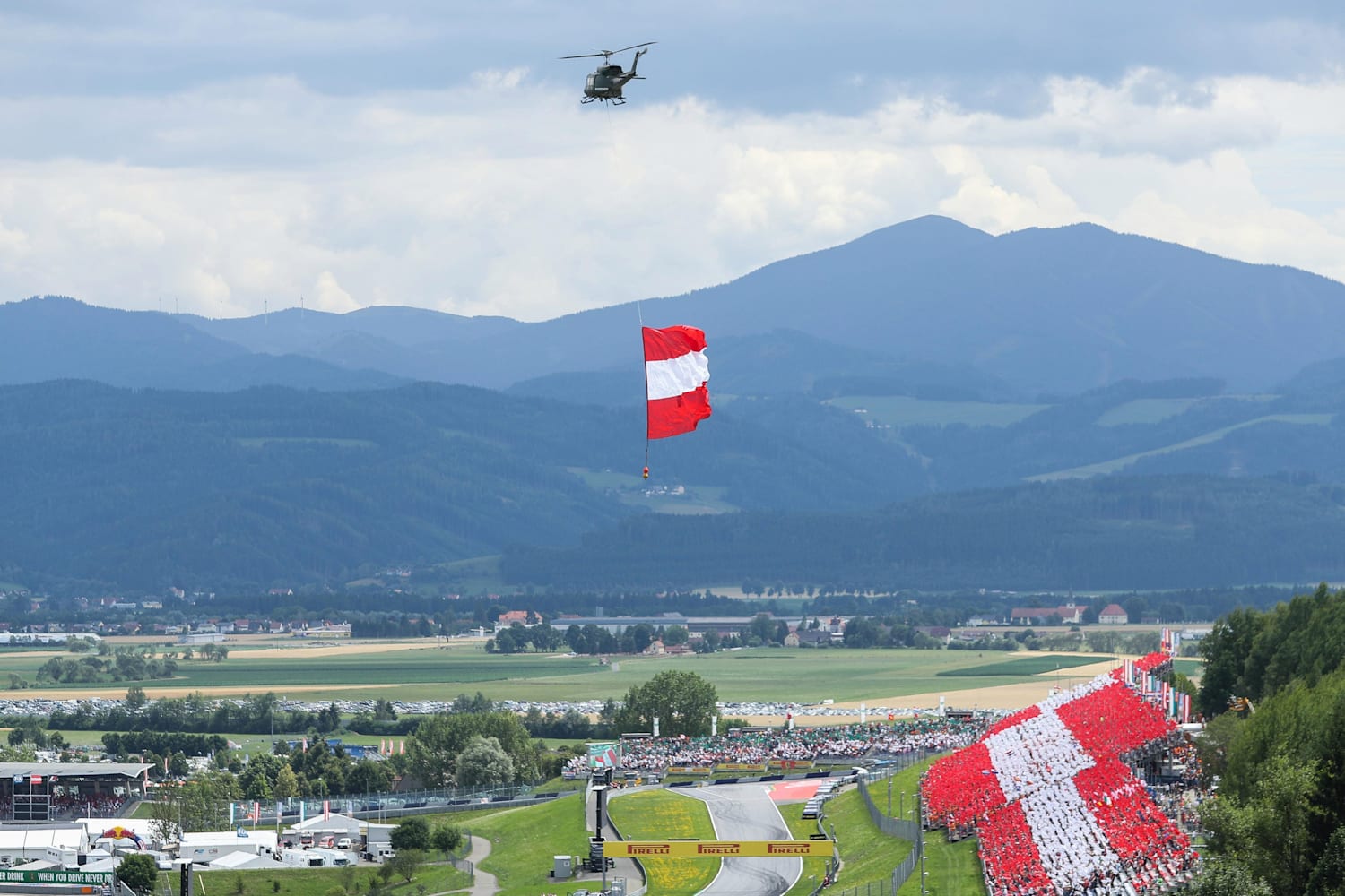 Celebrations at the start of the Austrian Grand Prix