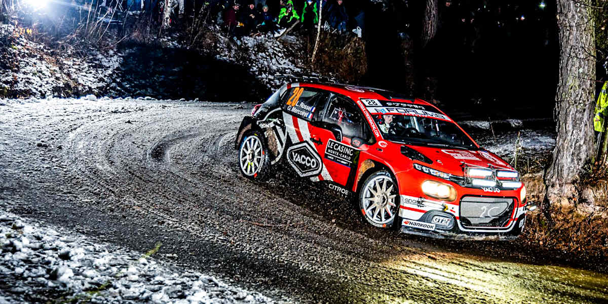 Rossel charges to WRC2 lead in Monte-Carlo