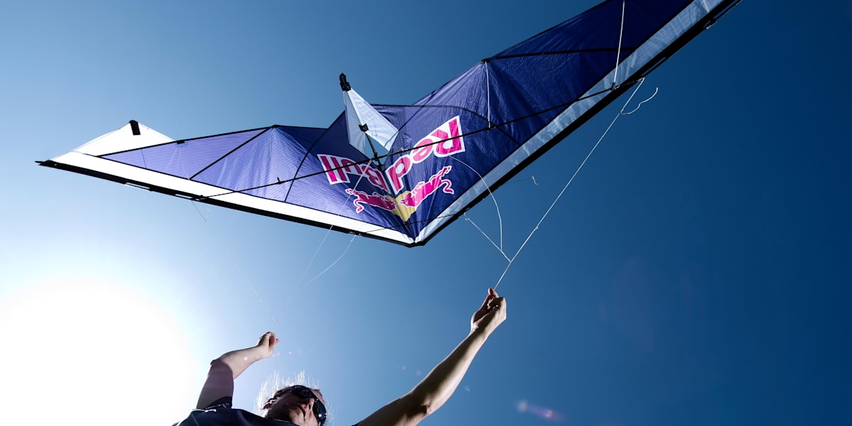 Kite Flying Red Bull