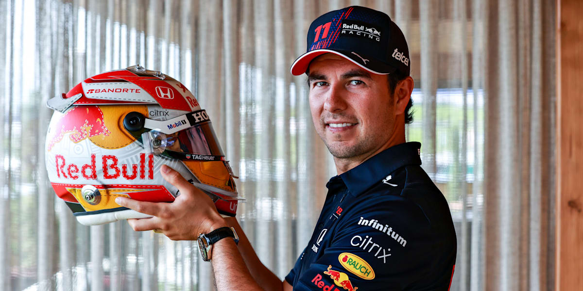 Sergio perez helmet top
