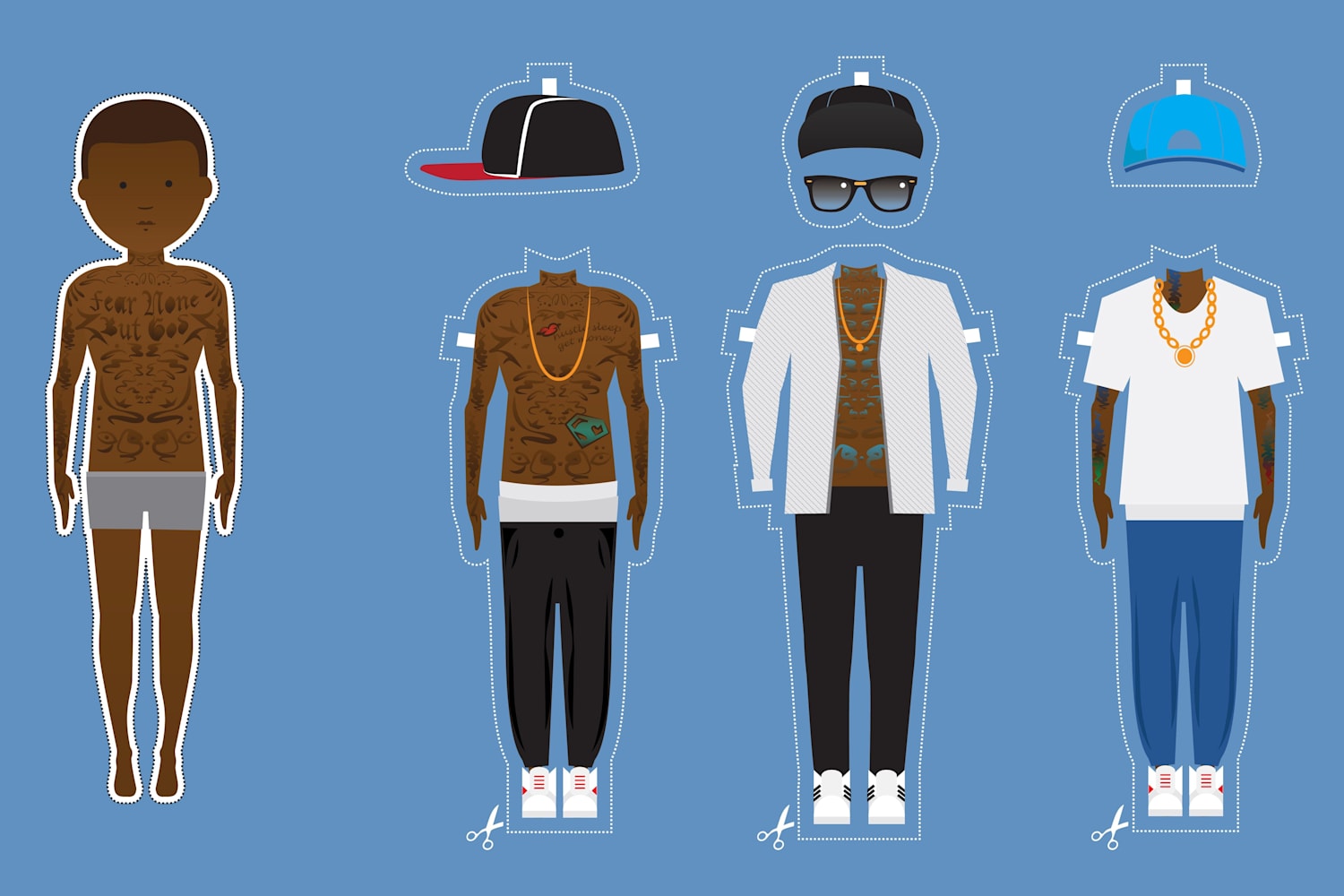Illustrated Evolution Of Hip Hop And Rap Fashion List