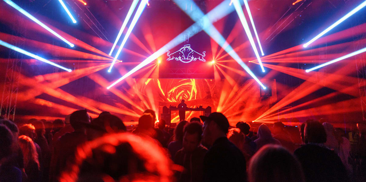 espectáculo de luces rave