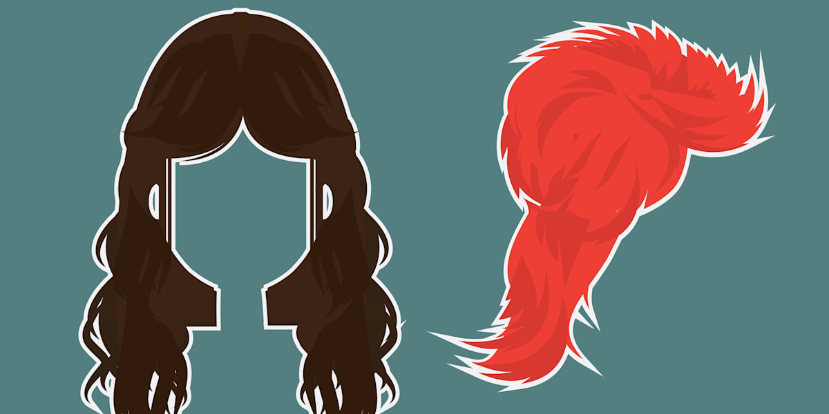 Illustrated evolution of rock n roll hairstyles +list+