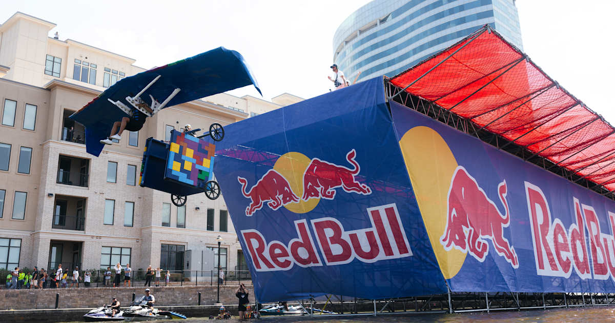 A Tetris craft at Red Bull Flugtag Dallas