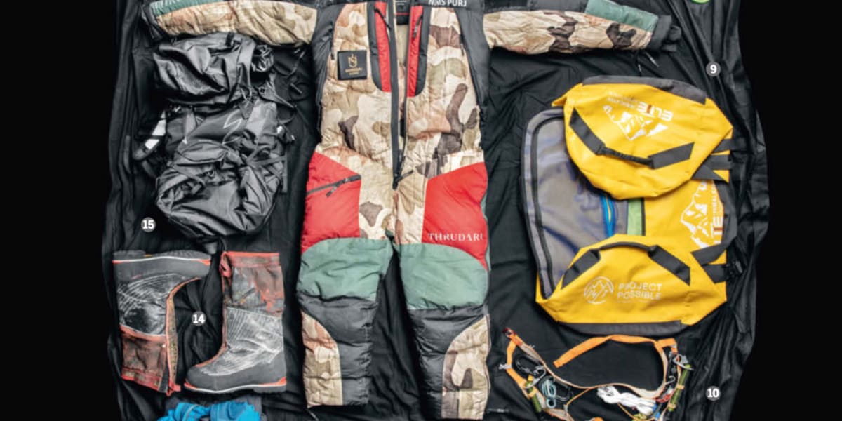 Nirmal Pirja His musthave mountaineering gear
