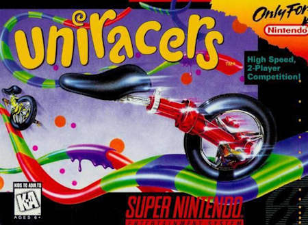 Caja original de Uniracers para Super Nintendo