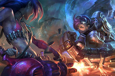 Artwork featuring League of Legends champions.