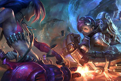 Artwork featuring League of Legends champions.