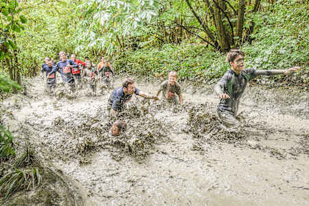 Participants during Eastnor Castle Mud Bath