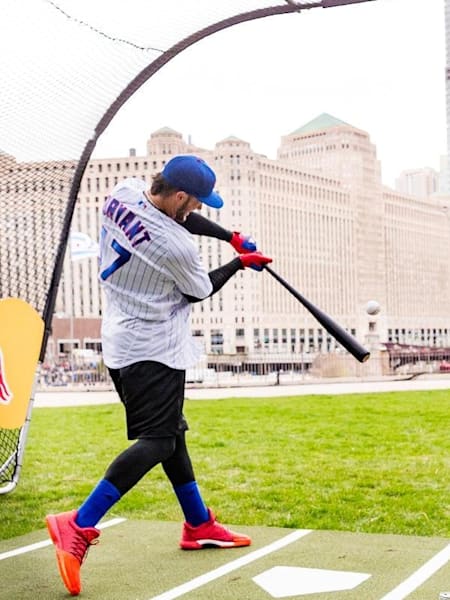 Cubs Star Kris Bryant Crushes Baseballs into the Chicago River