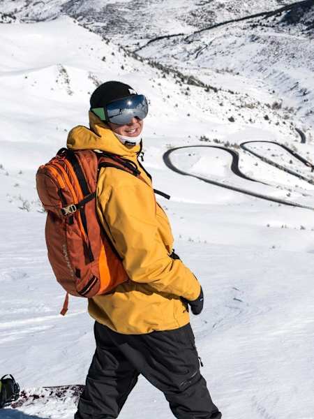 David luciendo su mejor sonrisa antes de empezar su bajada