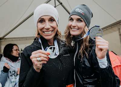 Wings for Life CEO Anita Gerhardter und Patricia Kaiser 2019 in Wien.
