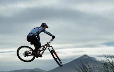 Greg Callaghan jumping the GAP at Glencullen Adventure Park