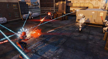A screenshot of the Spider-Man PS4 web shooter gadget
