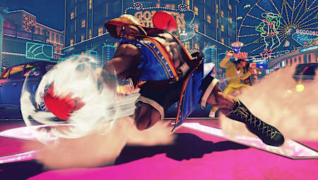 Balrog performs a vicious punch.