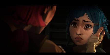 Sisters Jinx and Vi from the LoL show Arcane.