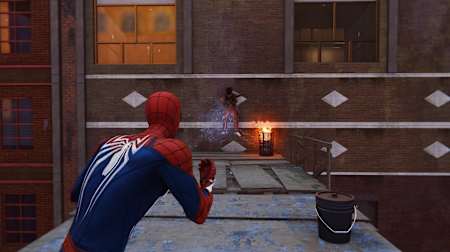 A screenshot of the Spider-Man PS4 Impact Web gadget