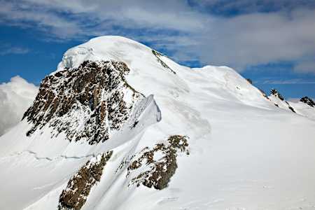 The Breithorn is nestled in the midst of the Alps