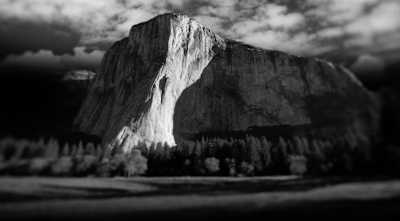 View of the Nose of the El Capitan mountain in Yosemite, California, USA.