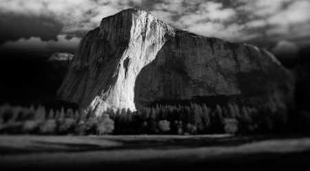 View of the Nose of the El Capitan mountain in Yosemite, California, USA.