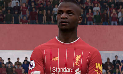 Der virtuelle Sadio Mané im Trikot des FC Liverpool.
