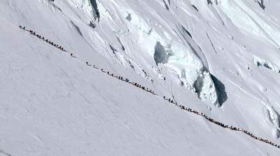 Kolejka na szczyt Everestu