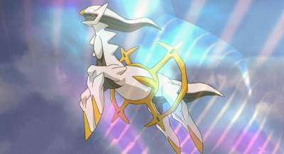 The Pokémon Arceus.