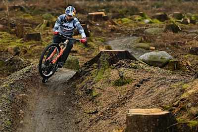 Greg Callaghan riding in Glencullen Adventure Park