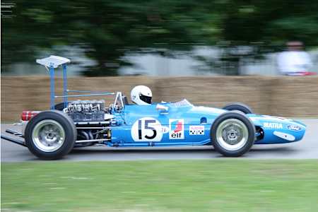 The Matra-Cosworth MS10 being demonstrated at Goodwood Festival of Speed 2008. Photo by Brian Snelson from Hockley, Essex, England CC BY 2.0 via Wikimedia Commons.