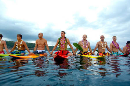 (From left to right) Shane Dorian, Ian Walsh, Tom Carroll and Kelly Slater. 