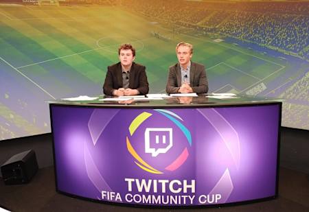 Richard (left) and Brandon (right) commentating at a FIFA tournament